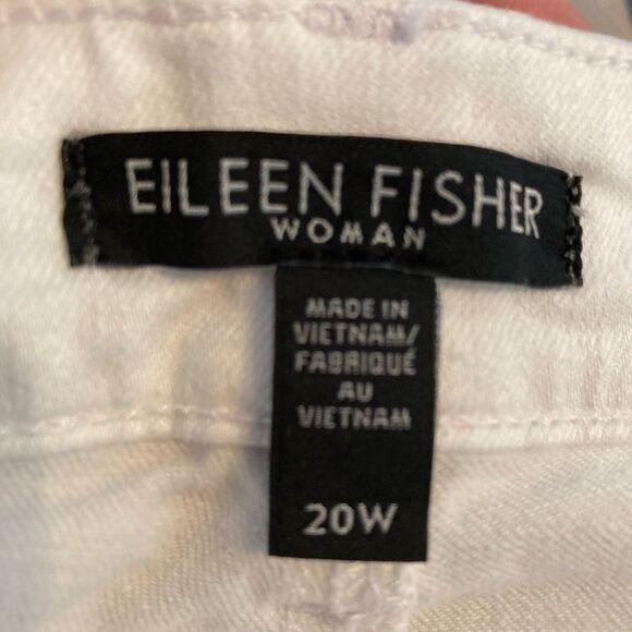 Eileen Fisher Organic Cotton White Denim Jeans - Picture 6 of 7